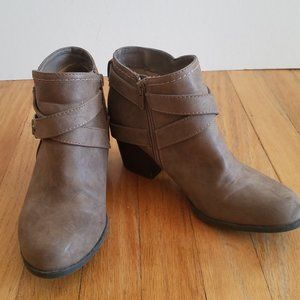 Indigo Rd Light Brown Faux Leather Ankle Boots